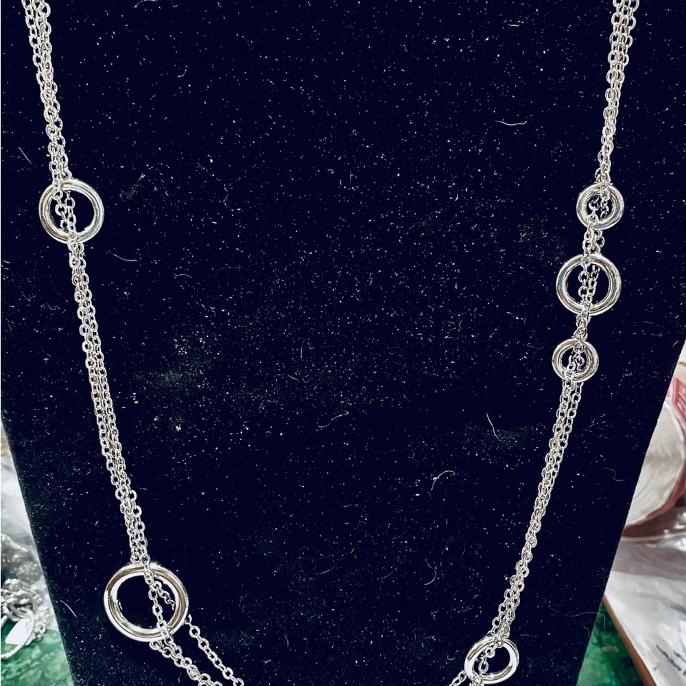 Lia Sophia Silver Circle Necklace